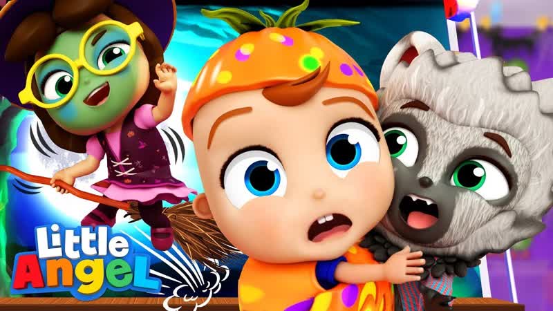 Halloween at the School Little Angel, Kids Cartoons Nursery Rhymes, Moonbug