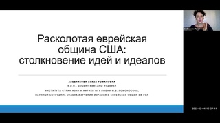 Хлебникова Луиза Американские евреи и Израиль №3