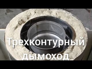 Вентиляция бани. Трехконтурный дымоход. Атмосфера печь. AISI 321 толщиной 1мм.