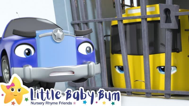 Buster in Jail Go Buster the Yellow Bus, Nursery Rhymes Cartoons, LBB