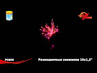 PC809 Разноцветные снежинки 1,2*19