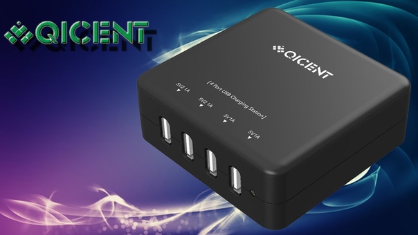 Hardware QICENT 4 Port Smooth Rubber Travel