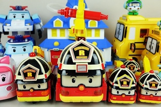 Robocar Poli Roy fire car toys and Tayo bus Pororo car toys