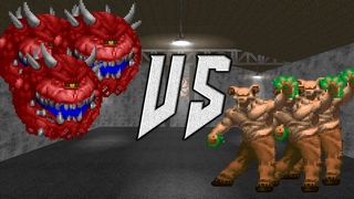 Brutal Doom Battles: Cacodemons vs Hellknights