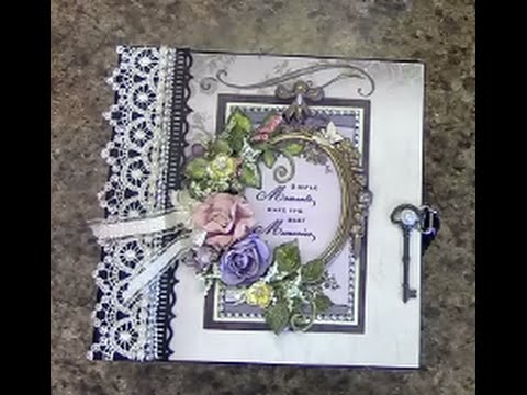 TUTORIAL PART 1 8 X 8 MINI ALBUM DESIGNS BY SHELLIE TRANQUIL GARDENS PAPER