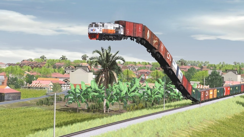Kereta Api Kabur Ke Langit Menuju Luar Angkasa, Train Escapes To The Sky Towards Space,