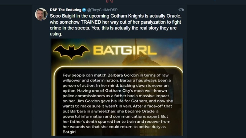 DSP Cries It Batgirl Recovering Makes No Sense Ignores Bane Batman