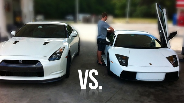 Lamborghini Murcielago vs. Nissan GT R Street