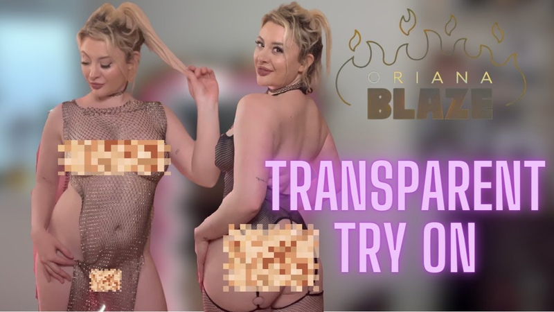 4 K TRANSPARENT FISHNET BODY STOCKING Try On Haul with Mirror View , Oriana