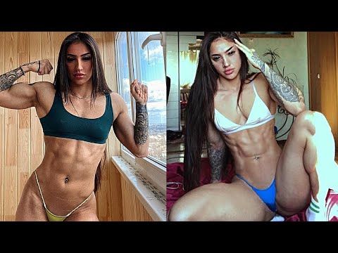 Muscle girl with insane glutes and quads Bakhar