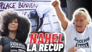 Un homme tente de BRLER LE DRAPEAU  lors de la marche pour NAHL (avec le gang Traor) !