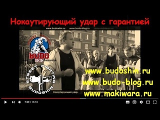 Макивара. Нокаутирующий удар. The makiwara. A knockout punch.