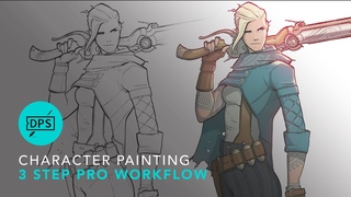 Mastering Concept Art Character Painting: 3-Step Workflow Process