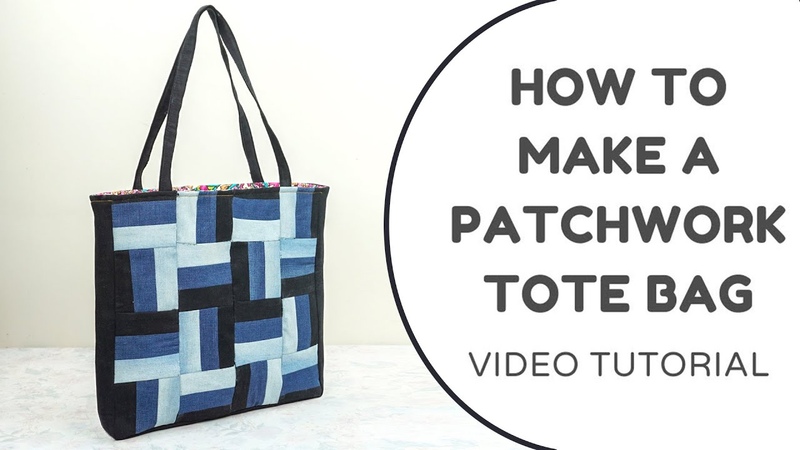 DIY How to self sew a tote bag from old jeans Bag Sewing Ideas From Old