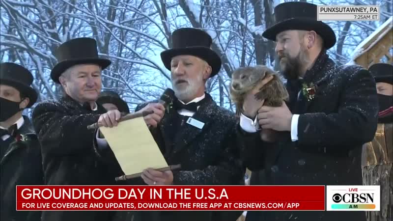 2021 02 02 Groundhog Day 2021: Punxsutawney Phil makes his