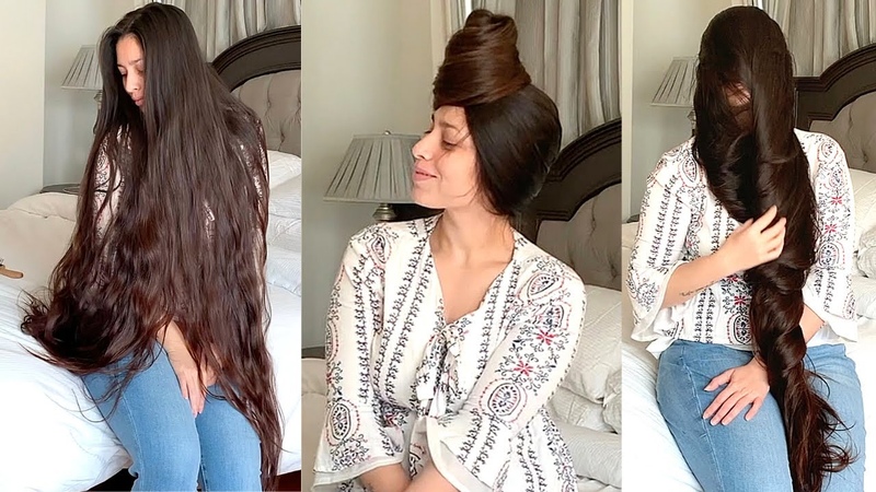 Real Rapunzels, Heavy Hair Play and Bundrops in Front of Her Face