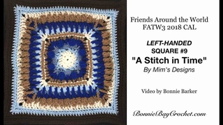 FATW3 2018 CAL, LEFT-HANDED Square #9: A Stitch in Time, by Mim’s Designs