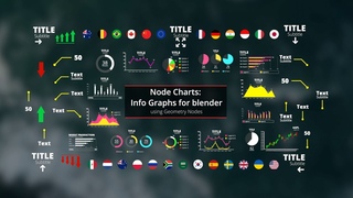 Node Charts: Info Graphs for blender using Geometry Nodes - January 2024 Trailer