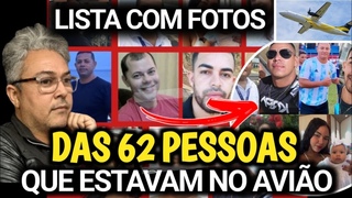 FOTOS E NOMES DOS 62 PASSAGEIROS  QUE ESTAVAM NO AVIO