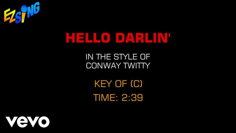 Conway Twitty Hello Darlin ( Karaoke EZ