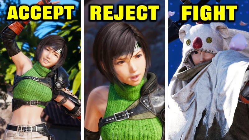 Yuffie joins Party vs Cloud Rejects Yuffie ( All Choices) Final Fantasy 7