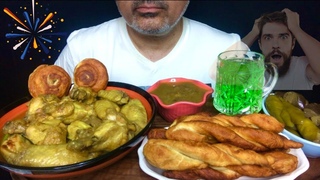 Chicken Wings Stew | Cheese Rolls | Pickled Eggplants & Chili Pepper | Feijoa Juice | ASMR | MUKBANG
