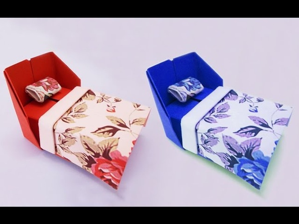 Simple Origami BED : How to Make Origami Bed for Doll, Easy DIY Paper Crafts, DIY Projects
