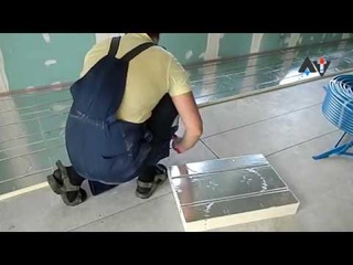 Монтаж водяного теплого пола без стяжки АТ