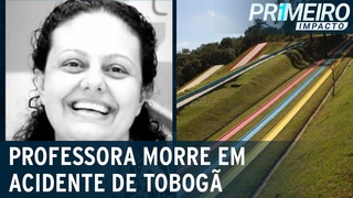 Mulher morre aps acidente em tobog de parque em So Roque (SP) | Primeiro Impacto (10/04/23)