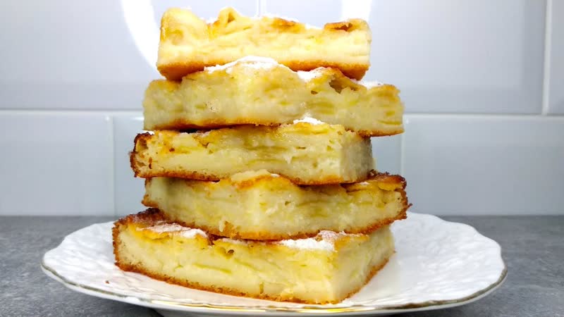 НЕВИДИМЫЙ Яблочный ПИРОГ. 10 МИНУТ + ВЫПЕЧКА. Очень ВКУСНЫЙ и