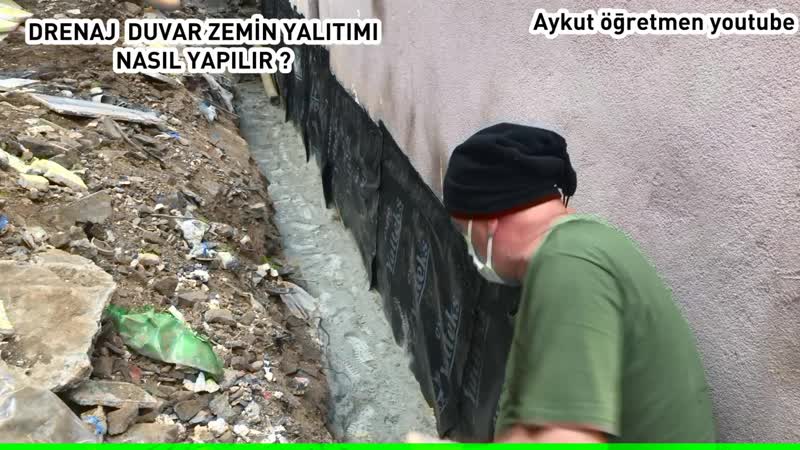 Bina etrafına Drenaj yalıtım nasıl yapılır yapılan işlemler not öğretmen ve sağlıkçılara