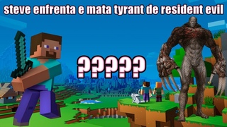 Steve enfrenta e mata tyrant de resident evil#minecraft #residentevil