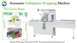 Automatic Cellophane Wrapping Machine for Carton boxes
