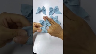 Folding bow cloth ribbon method