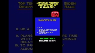 Dave Letterman's 1987 Prediction: Top 10 Reasons Joe Biden Drops Out of 2024 Race