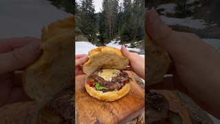 Double Dev Hamburger  / Cooking a Double giant Cheeseburger