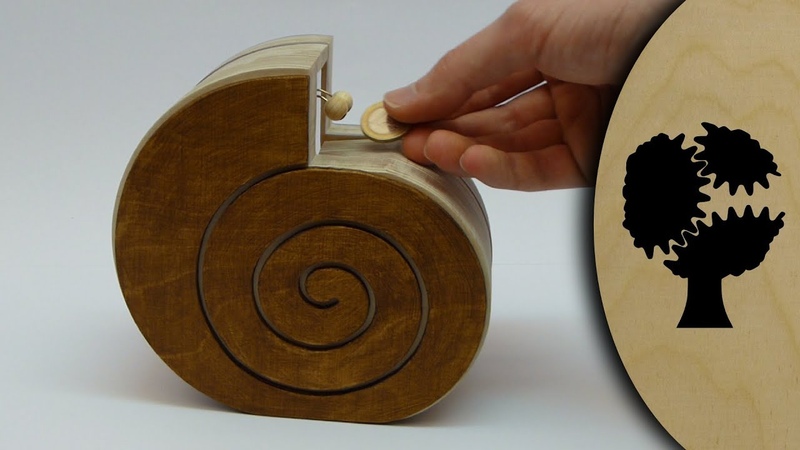 Schneckchen Holzsparkasse ( Wooden Coin