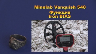 Minelab vanquish 540.   Iron Bias.
