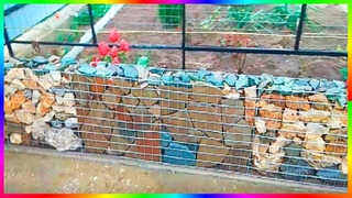 Забор из габиона сетки и камня своими руками