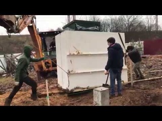Установка автономной канализации зимой