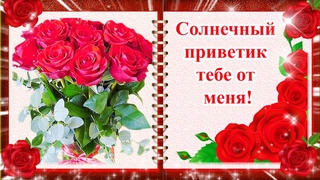 Мой  солнечный приветик тебе от меня!☀️🌺🌺🌺