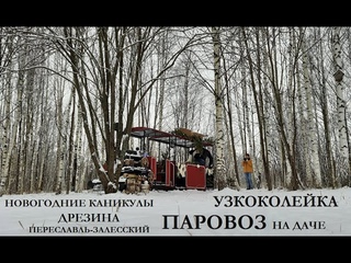 Новогодние каникулы. Узкоколейка. Паровоз. Переславль-Залесский. Narrow gauge steam. Feldbahn. 750mm