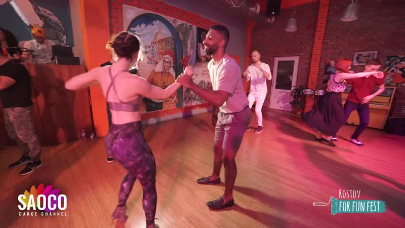 Alain Rueda and Katerina Mik Salsa Dancing at Rostov For Fun Fest ( Russia), Saturday (