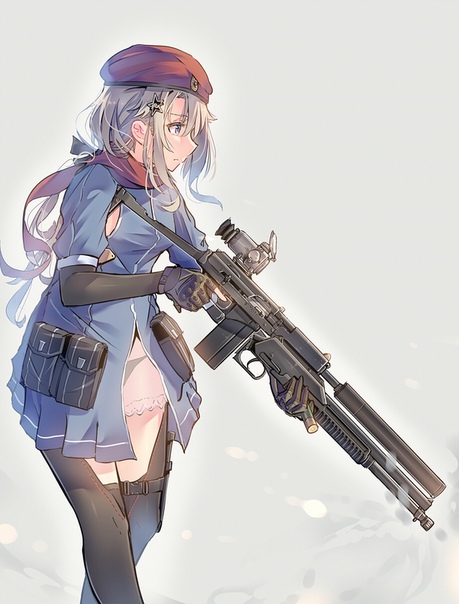 Anime girl with shotgun