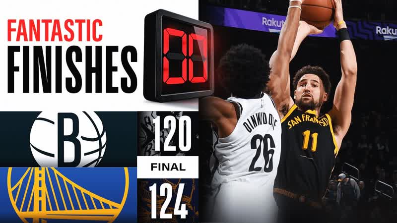 Final 4:10 CLOSE ENDING Nets vs. Warriors , December 16,