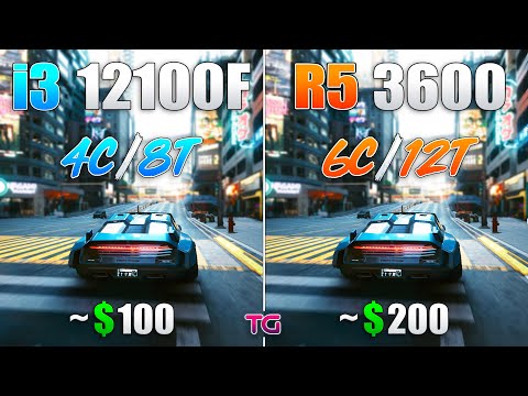 Core i3 12100 F vs Ryzen 5 3600 Test in 10