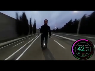МоноКолесо - 51 км/ч и парень поломался