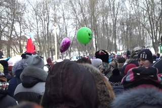Масленица в Вязьме 2015. Прощание с масленицей (сжигание чучела)