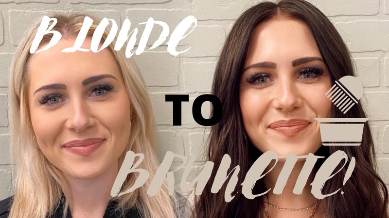HOW TO TAKE A BLONDE TO BRUNETTE STEP BY STEP HAIR