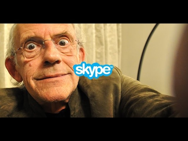 Christopher Lloyd joined the Back to the Future superfans on a Skype video